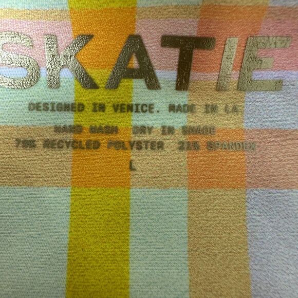 Skatie Dylan Suva Plaid Swim Bikini Bottoms Size Large NEW with Tags - Picture 6 of 8